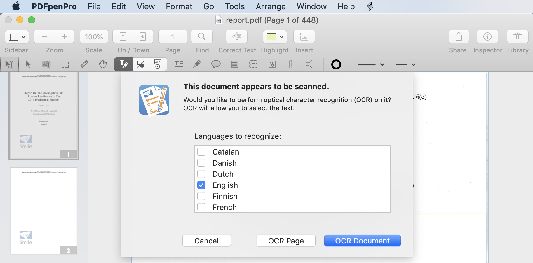 a text recognition for pdp on the mac